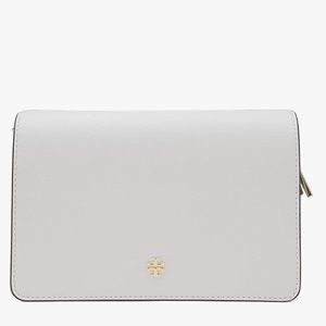 Tory Burch Leather Emerson Combo Crossbody Handbang White